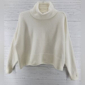 Madewell White Turtleneck Sweater
